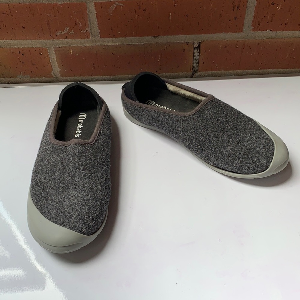 Mahabis Classic Grey Removable Sole Slipper, EU 40
